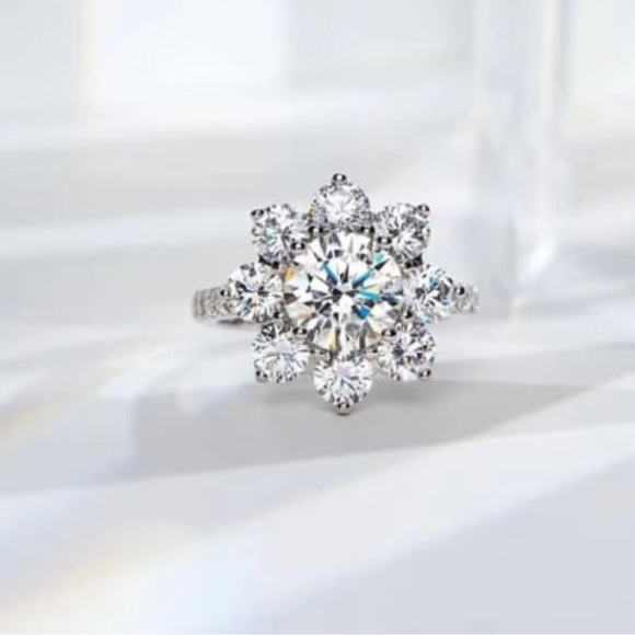 Solid 925 Sterling Silver Moissanite White Minimalist Band Ring - Picture 1 of 6